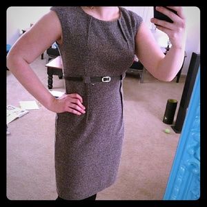 Gray professional/business dress with belt NWT